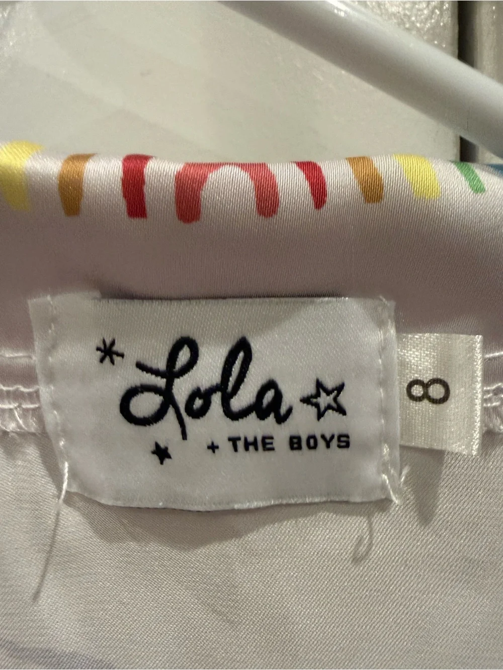 Kids Lola and The Boys PJ Satin set with Pink Feather Cuffs